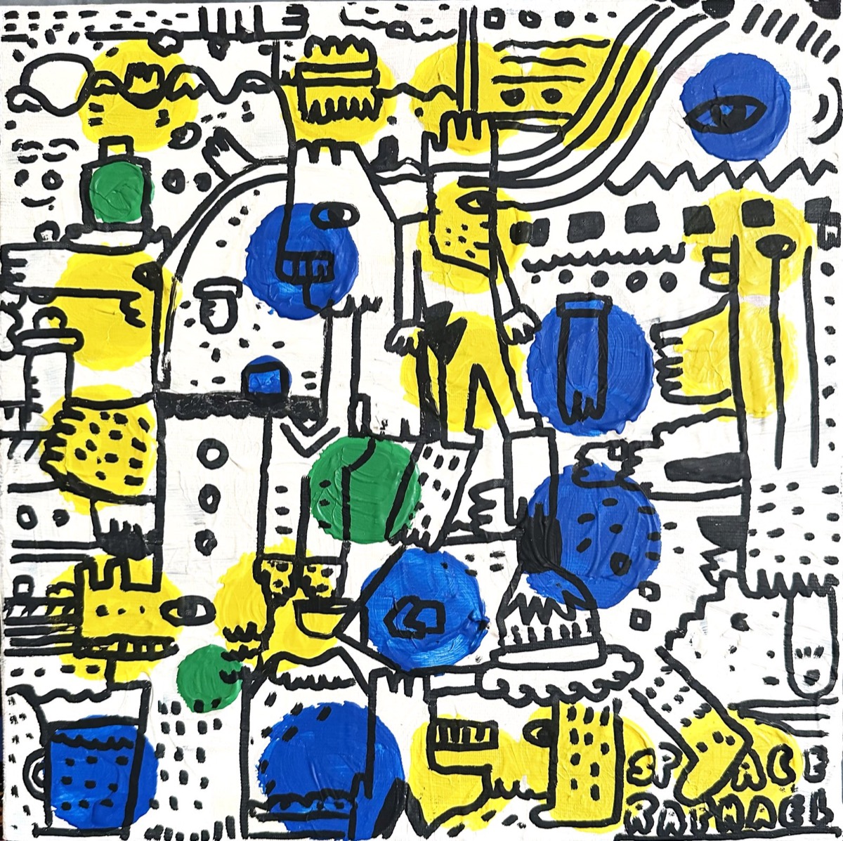 Empty Field, a painting by Space Raphaël