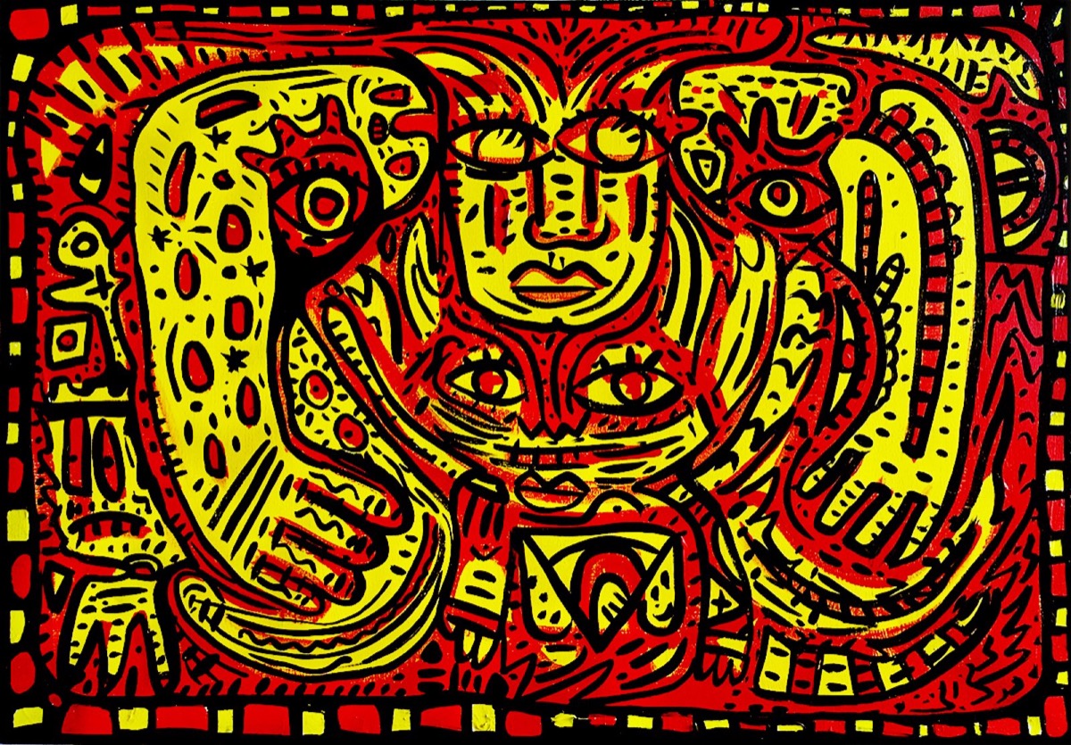 Feu Mercurien, a painting by Space Raphaël