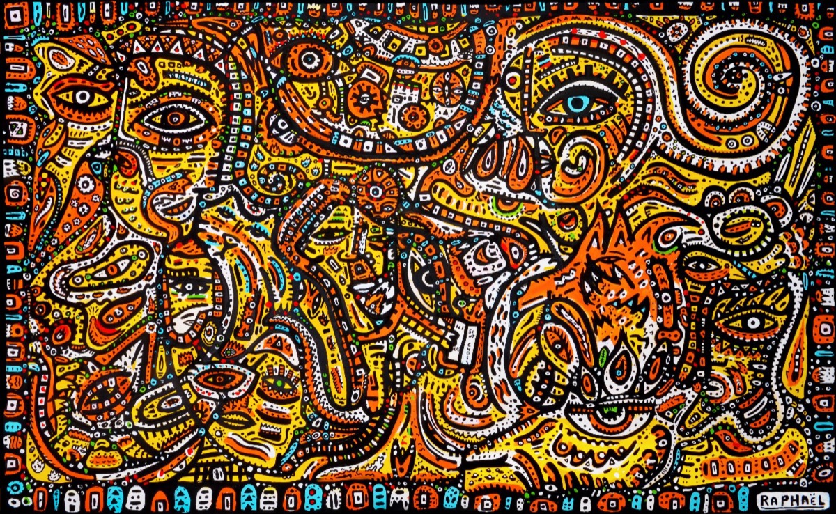 Fuego, a painting by Space Raphaël