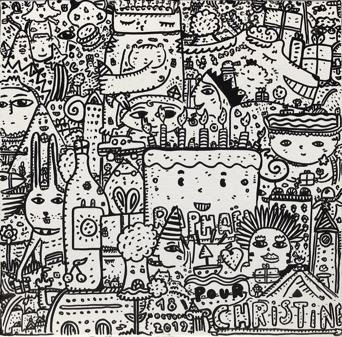 Le Cadeau, a painting by Space Raphaël