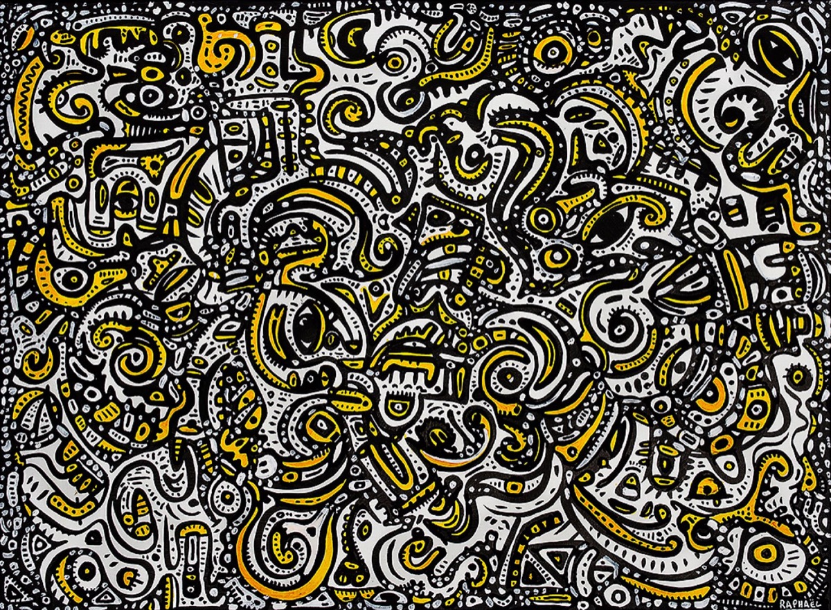 Outside, a painting by Space Raphaël