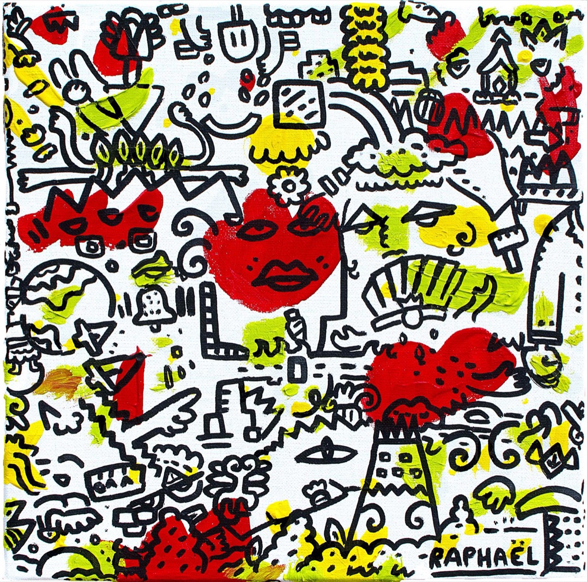 Red Duty, a painting by Space Raphaël