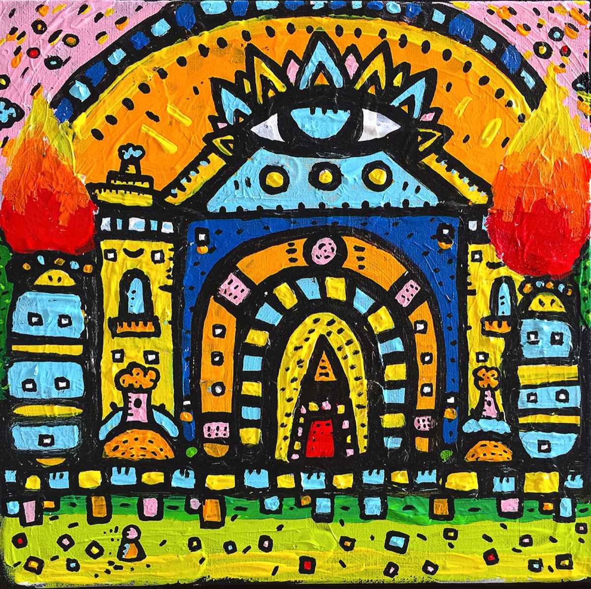 Temple Dodine, a painting by Space Raphaël