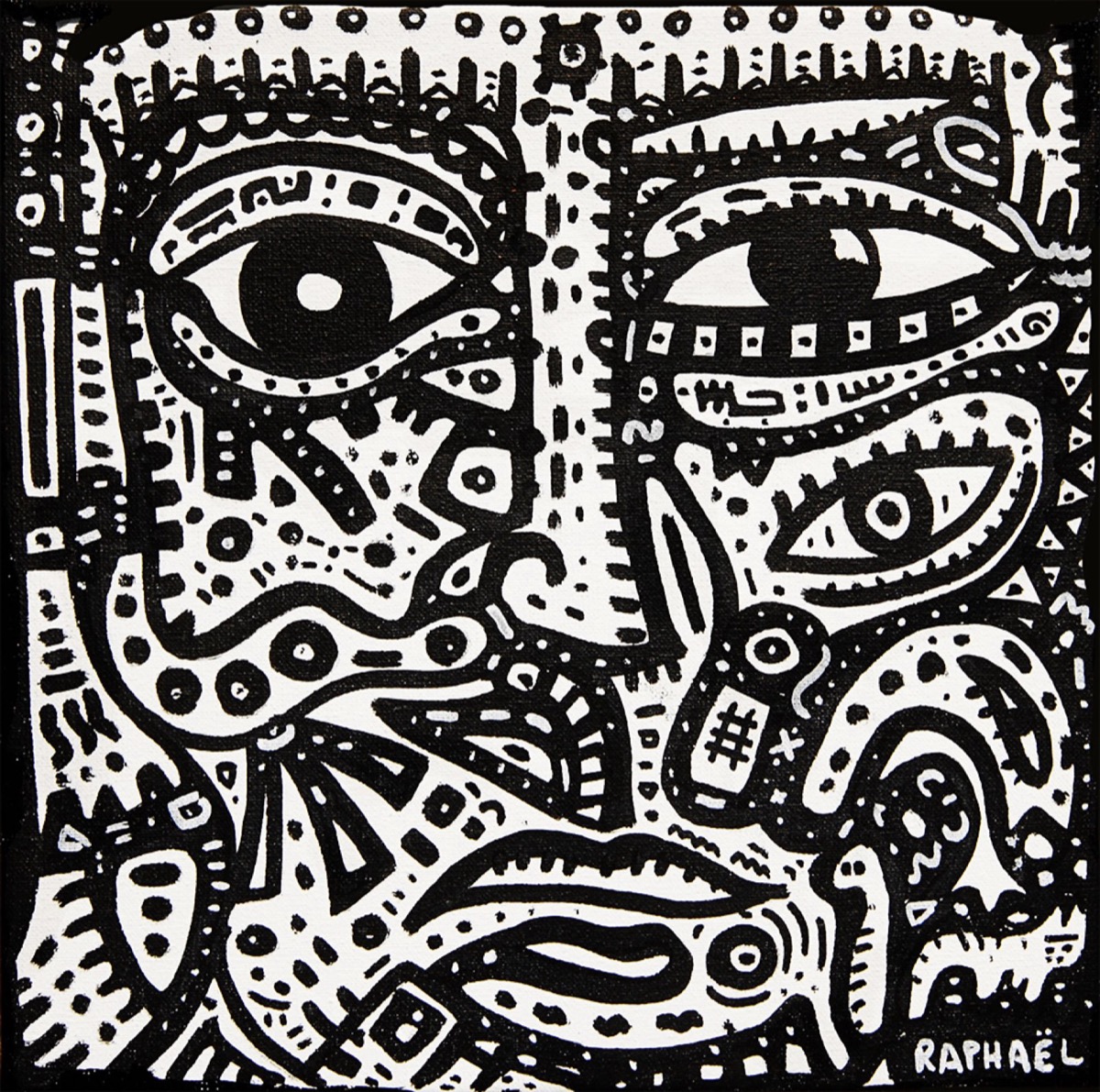 Tete Dhomme, a painting by Space Raphaël