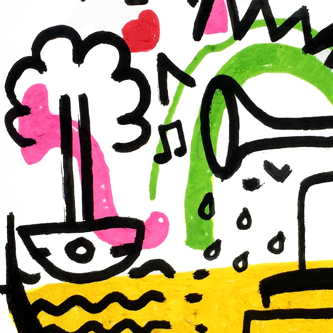 Salvador — original painting artwork by Space Raphaël