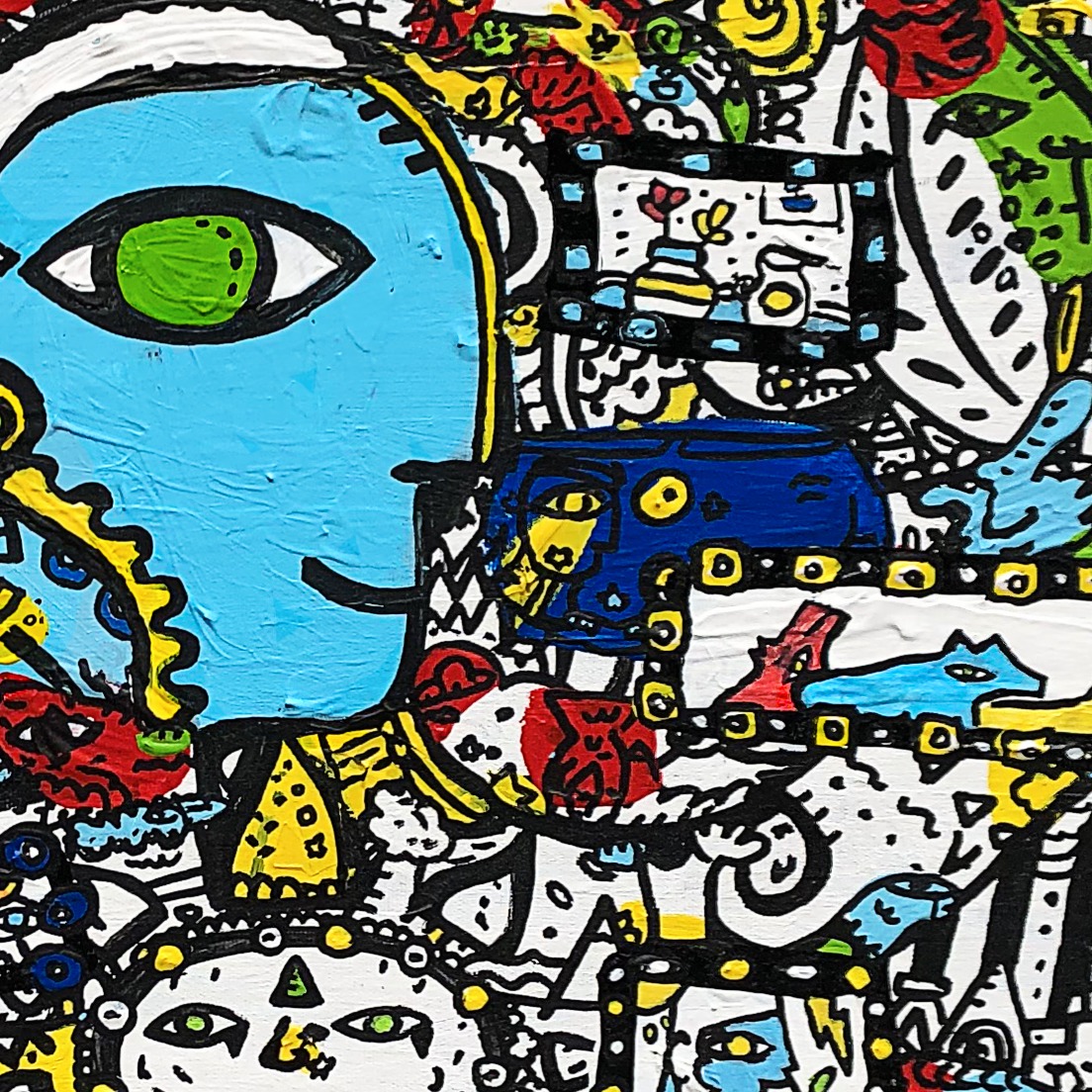 Une Vie Extraordinaire — original painting artwork by Space Raphaël