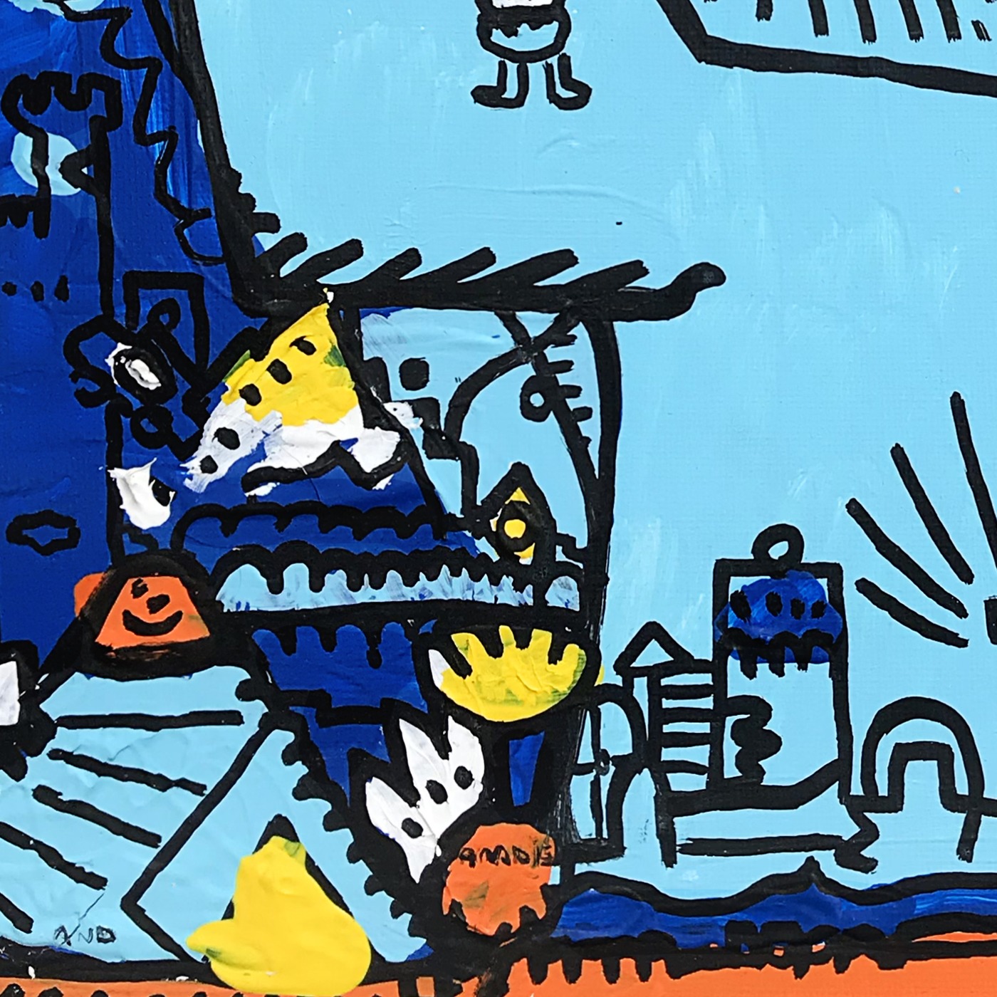Le Colosse — original painting artwork by Space Raphaël