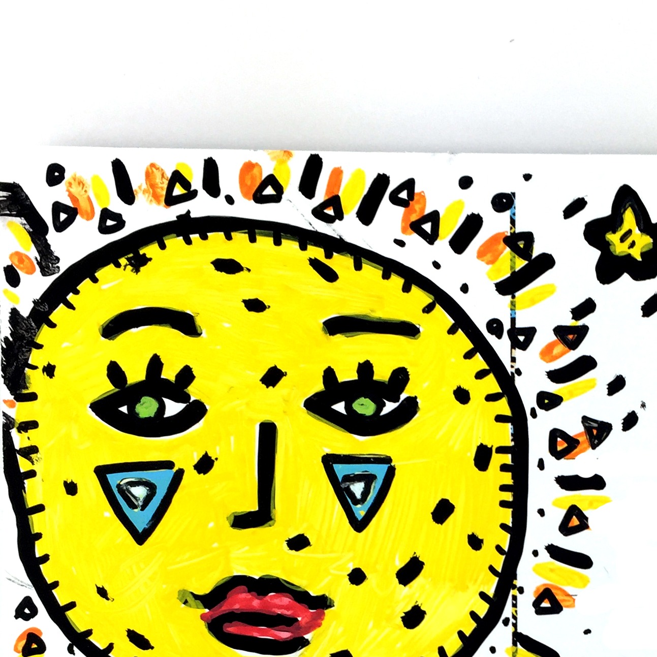 Femme Solaire — original painting artwork by Space Raphaël