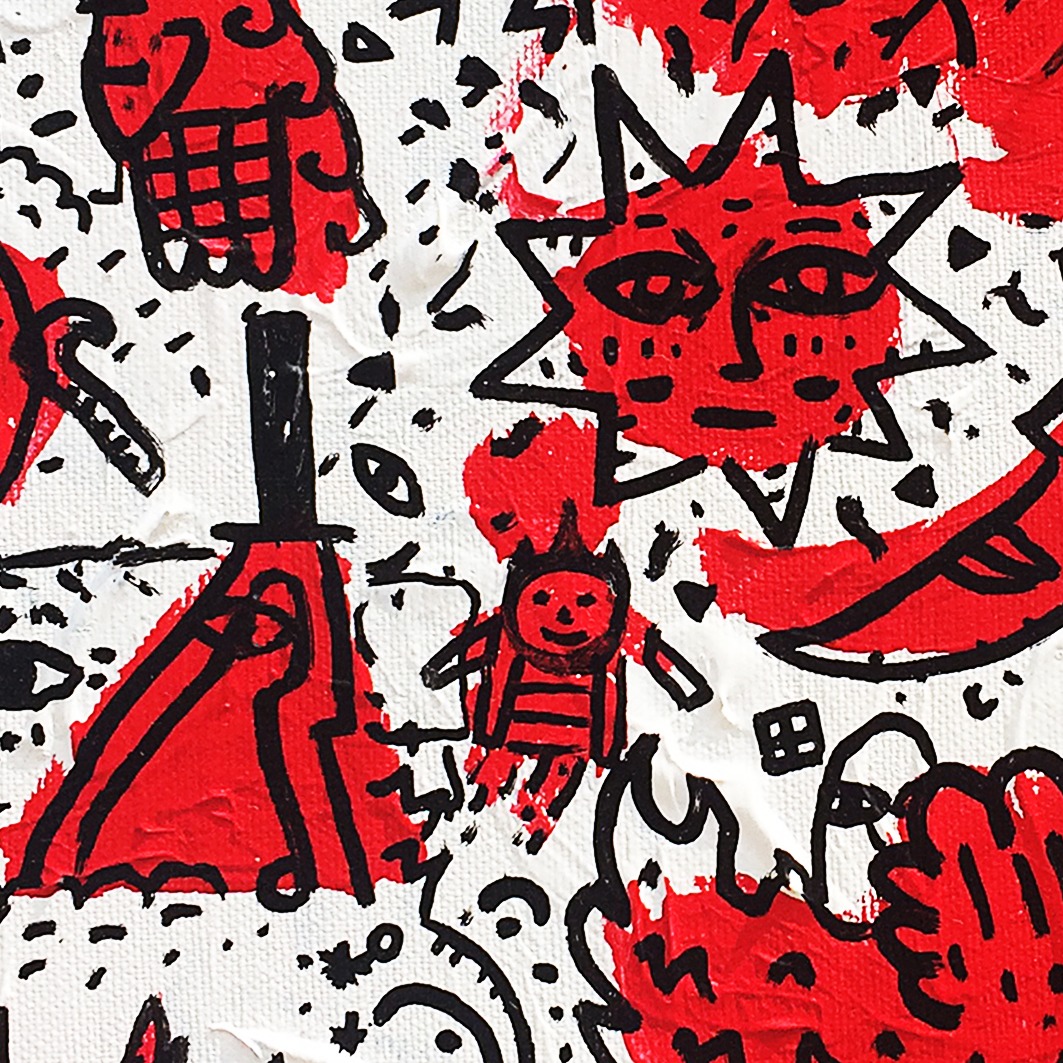 Les Immortels — original painting artwork by Space Raphaël